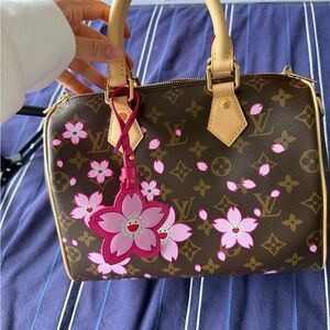 Floral Brown and Pink Satchel